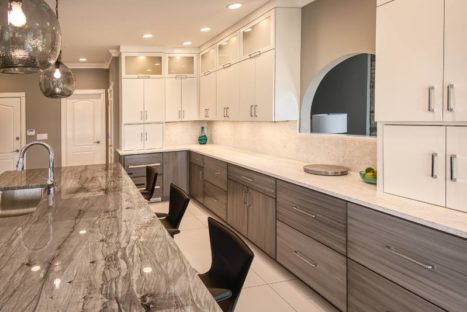 kitchen cabinets, countertop