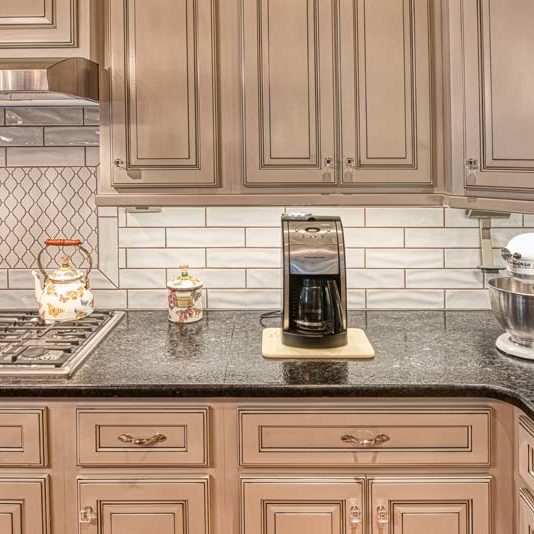 kitchen Aug-Sept 2019 cabinets, countertop, tile